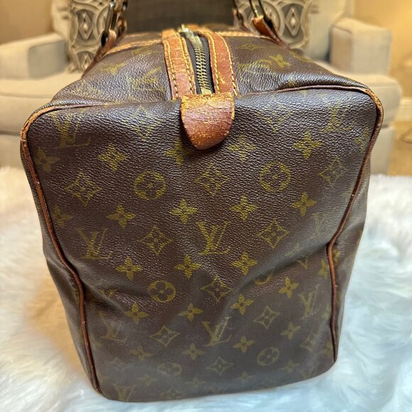 Authentic Louis Vuitton Monogram Coated Canvas Sac Souple 45 Boston Travel Bag - Picture 4 of 17